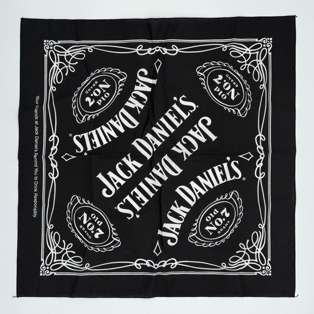 Jack Daniels Black and White Bandana